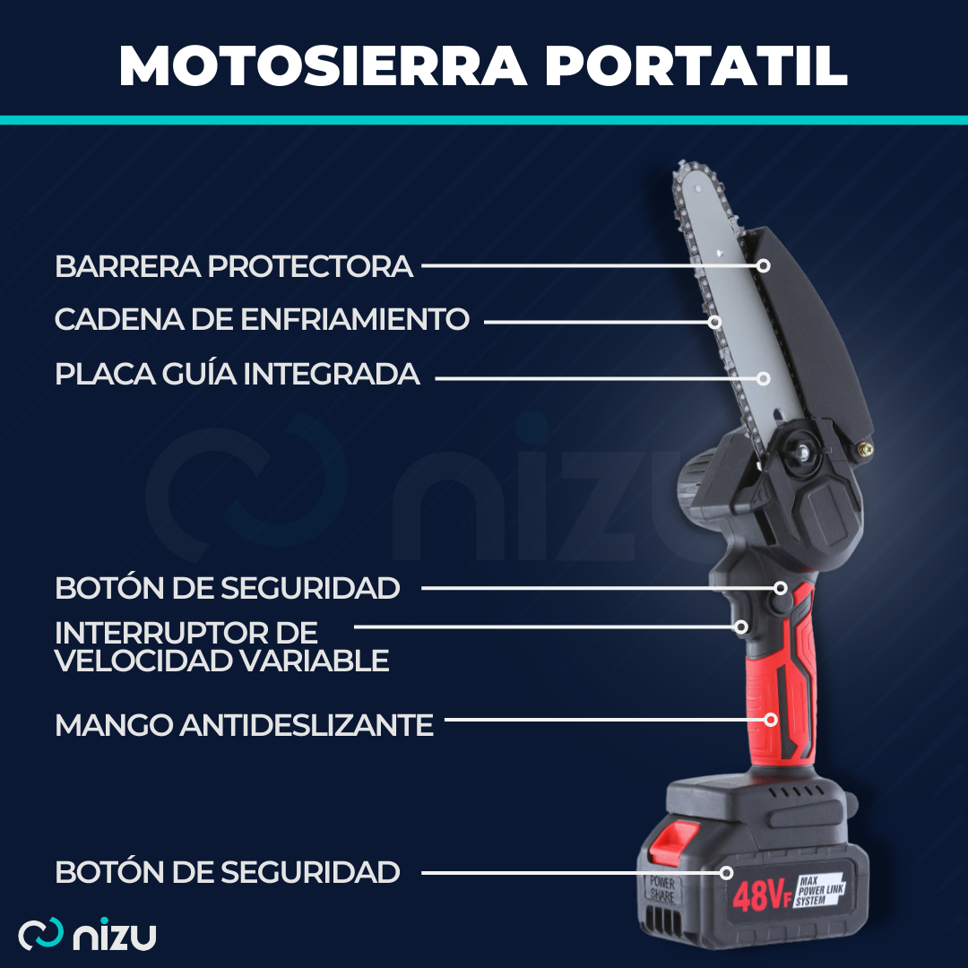 MotoSierra Electrica Doble Batería