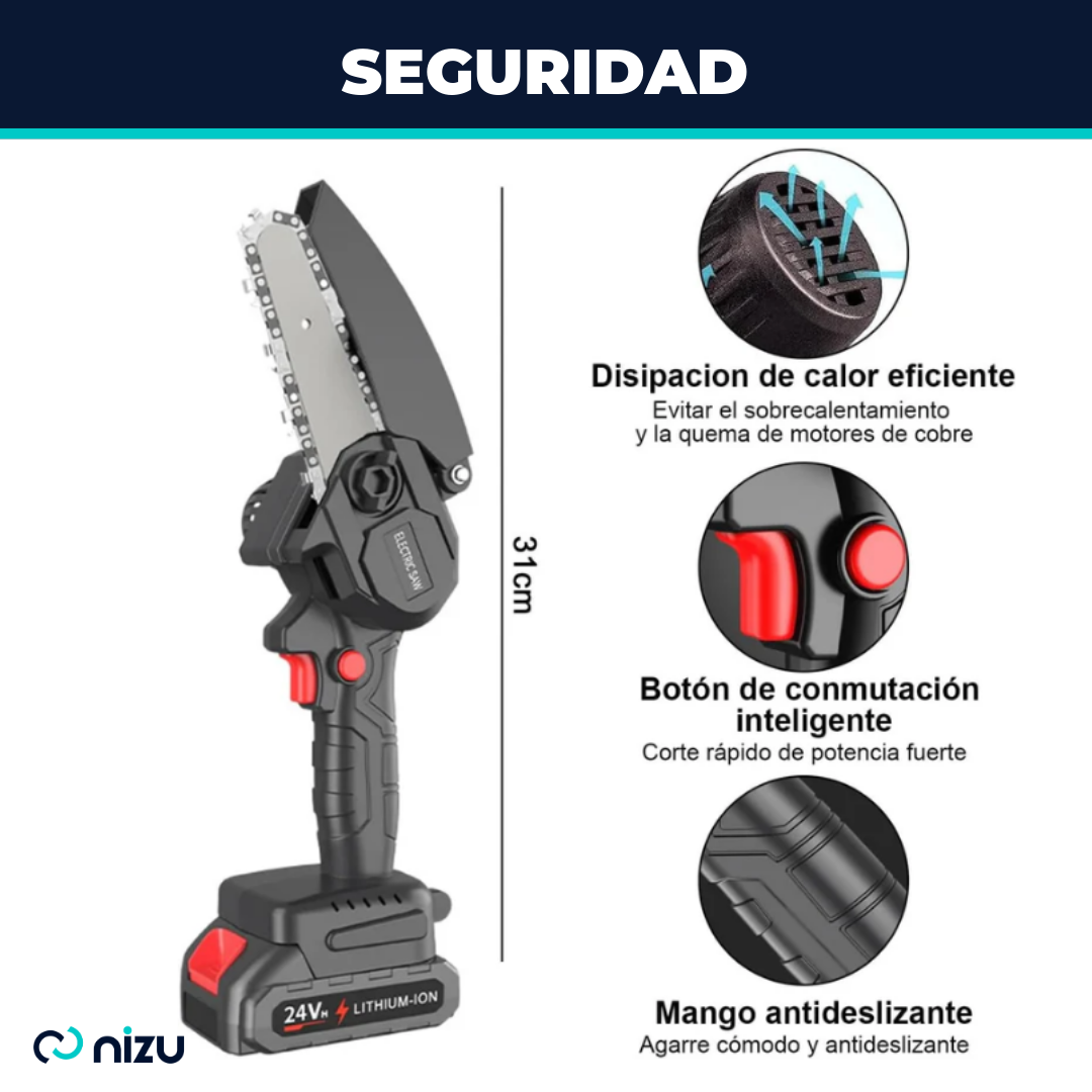 MotoSierra Electrica Doble Batería