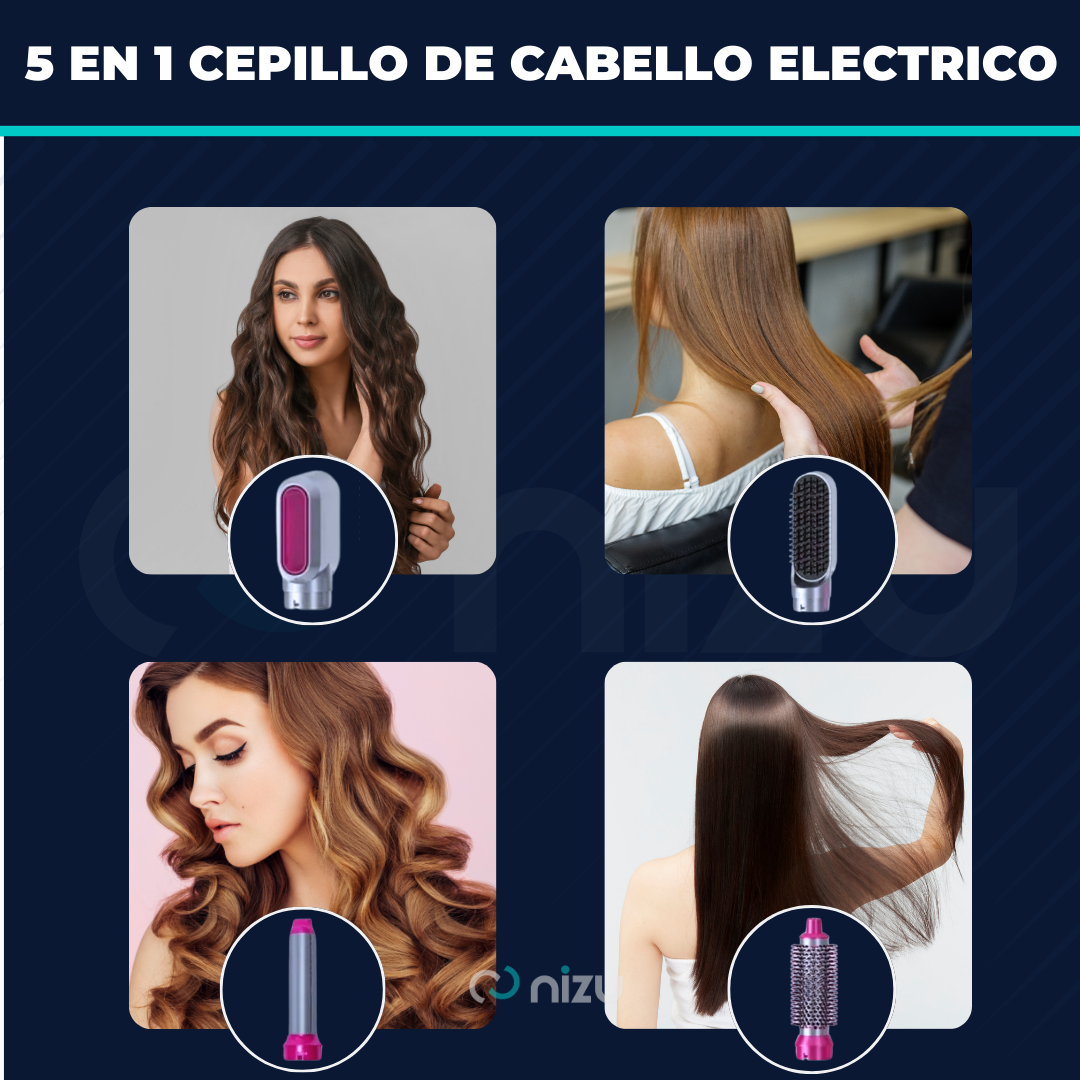 5 En 1 Cepillo De Cabello Electrico