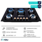 Parrilla 5 Quemadores Vidrio Shorbull