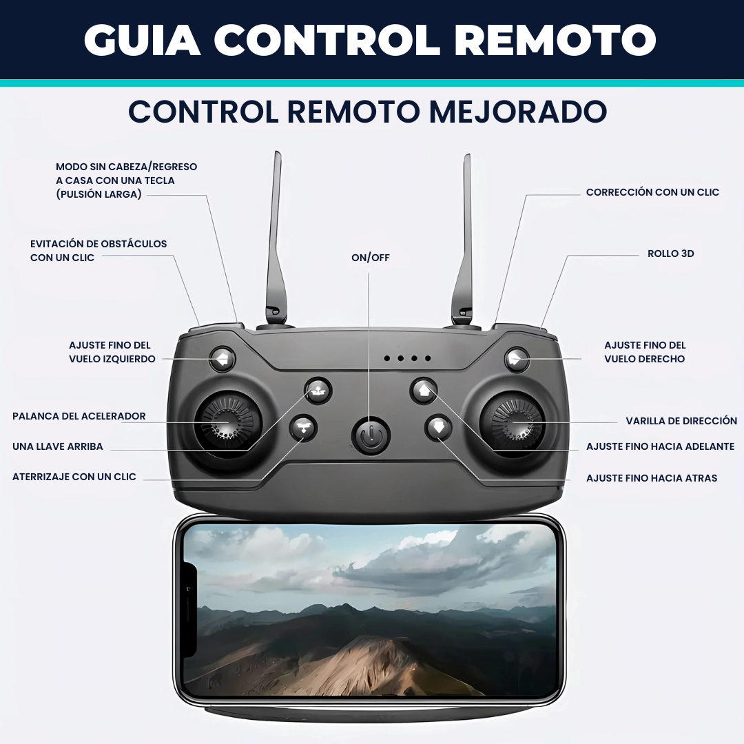 Dron Doble Camara ULTRA HD Dual Pro Max