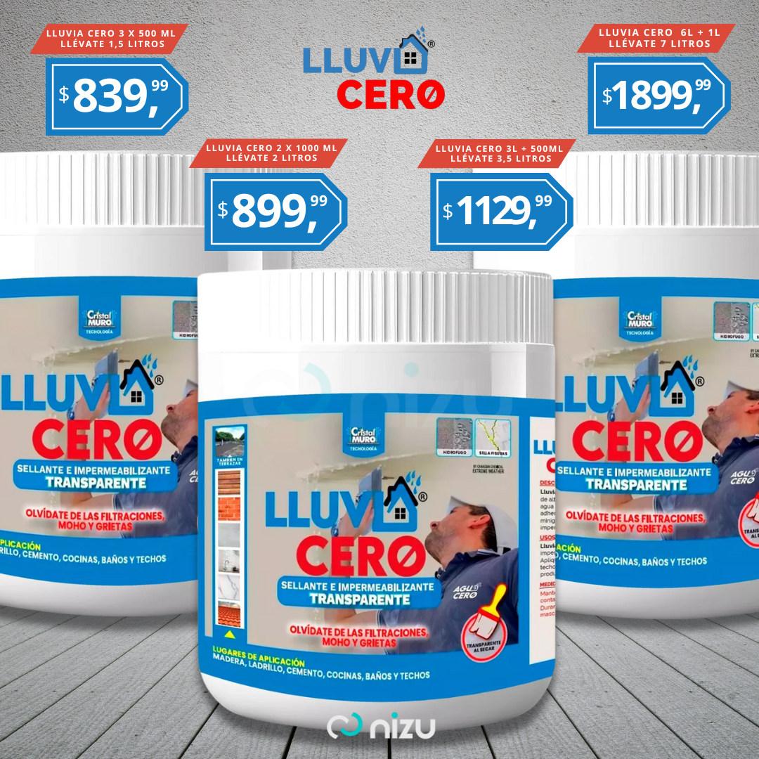 LLUVIA CERO Sellador Impermeabilizante transparente
